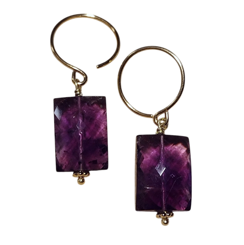 Amelia Rose Amethyst Earrings NEW